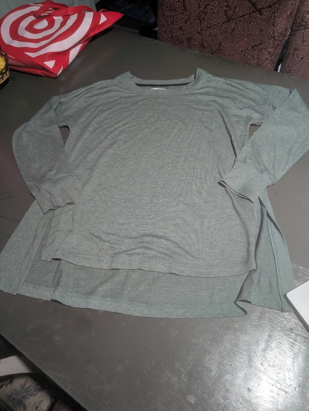 New Directions Studio Size Medium Green Crew Neck Sweater NWOT